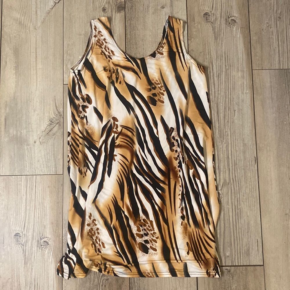 Lulu USA Size Large Womens Sleeveless Exotic Print Dress